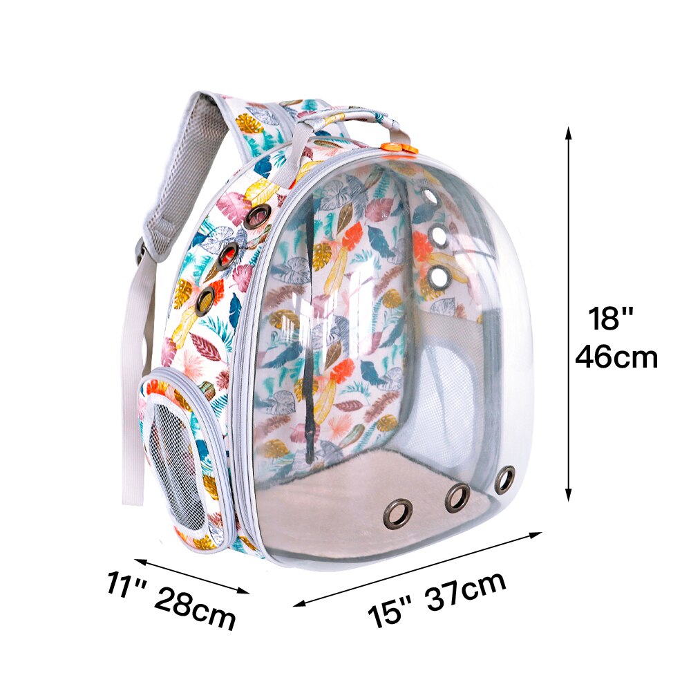 Portable Cat Carrier Bags Cat Backpack Breathable Pet Carriers Small Dog Outdoor Travel Space Capsule Cage Pet Transport Bag: 031 White 