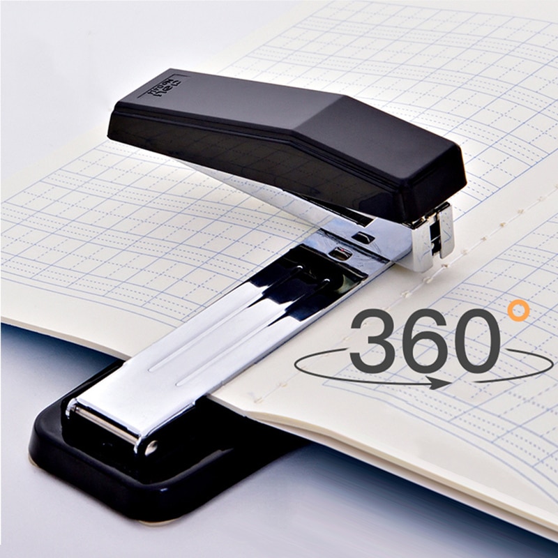 360 Rotatable Heavy Duty Stapler Standard Long Stapler Stapling Use 24/6 26/6 24/8 26/8 Staples Office Bookbinding Supplies