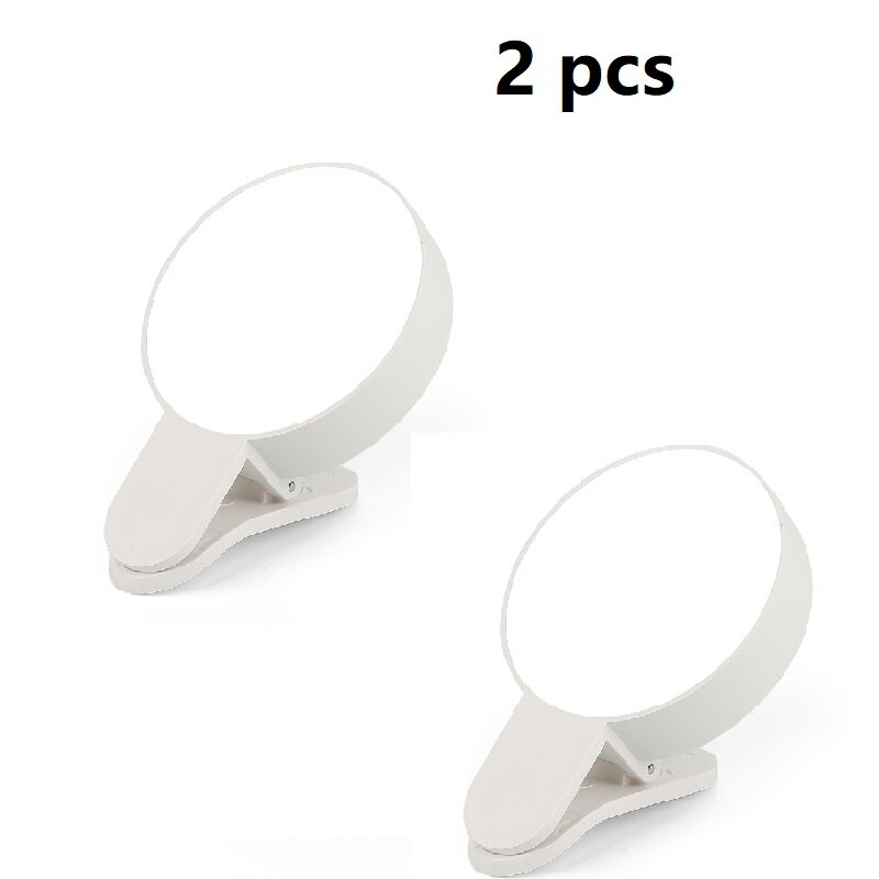 1/2/3Pcs Mobiele Telefoon Led Selfie Ring Licht Draagbare Cirkel Fotografie Clip Licht Schoonheid Vullen Lamp voor Mobiele Telefoon Camera: 2pcs