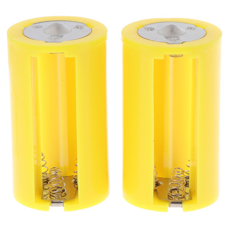 2PCs 3AA to D Parallel Adapter Battery Holder Converter Adapter Switcher Case Box