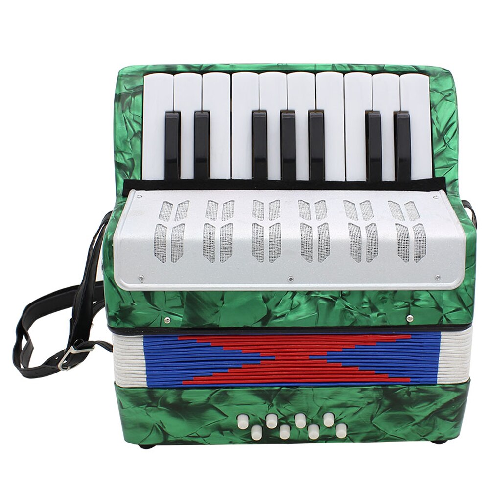 Accordeon Mini Kleine Accordeon 17-Key 8 Bass Educatief Muziekinstrument Voor Kinderen Kinderen Amateur Beginner Vroege Onderwijs: green