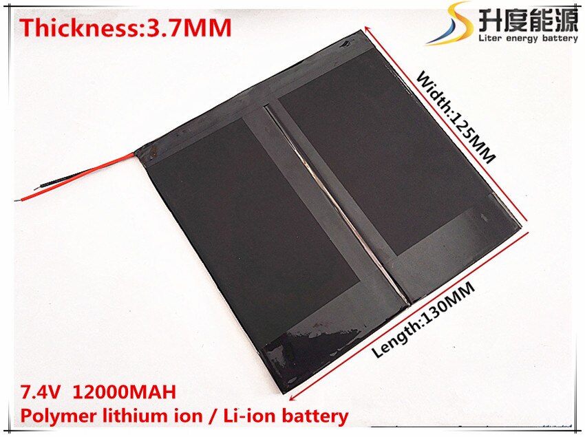 7.4V 12000mAh 37125130 Lithium Polymer Li-Po li ion Rechargeable Battery cells For Mp3 MP4 MP5 GPS