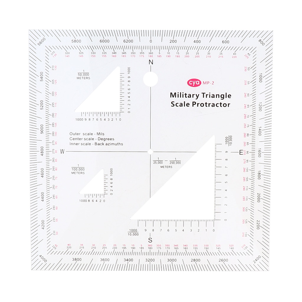MagiDeal-Transportador de escala de coordenadas para impresión 3D, regla escalar en material de acrílico mapa de escala de 1:25000 1:50000 1:100000 1:250000, suministros de supervivencia al aire libre, UTM/MGRS
