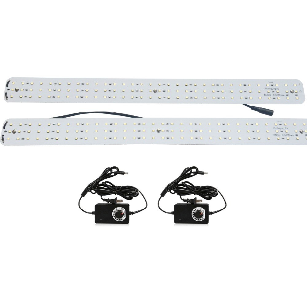 CY 1pcs/ 2pcs /4pcs magnet LED Light Boards with 1pcs /2pcs /4pcs Dimmable Power Adapter,96 LEDs each Boards for LED softbox