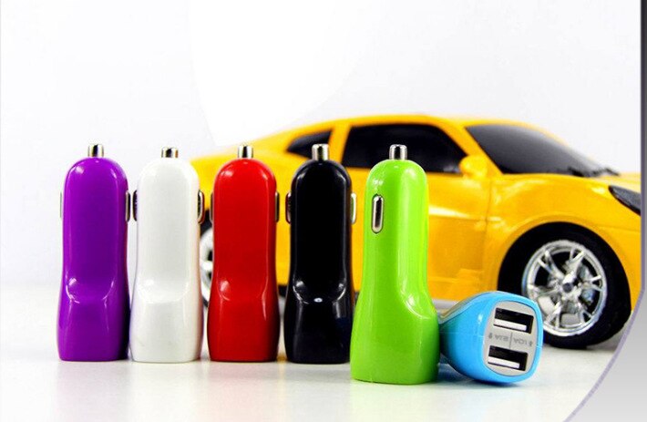 2 Stks/partij Universele Kleurrijke Mini Usb Car Charger Voor Xiaomi Huawei Iphone 11 12 Pro Max Ipod Itouch Htc samsung Bla