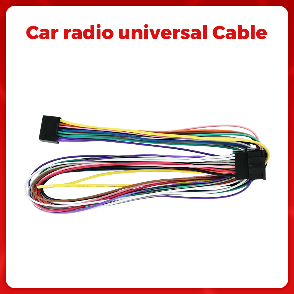 Mekede 16 -polig kabeladapter universal bilradio iso-kabelhärva förlängning 60cm för android multimediaspelare