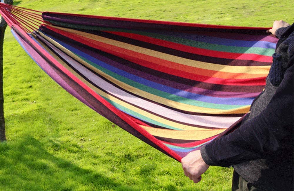 Canvas hammock with storage bag Red 200 x 80 cm