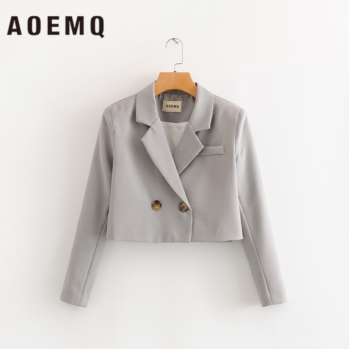 AOEMQ Office Lady Coats Company Meeting Room Short Jackets/Coats Business Suit for Business Trip Outwear Coats Women Clothing