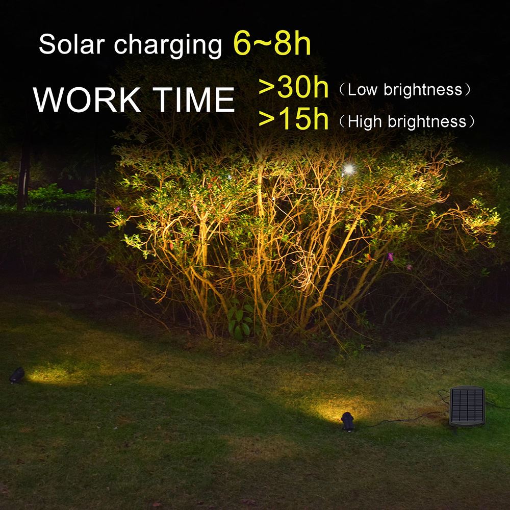 Solar Powered 1/2/3 Lamps Landscape Spotlight Projection Light For Garden Pool Pond Outdoor Lighting Underwater Lights
