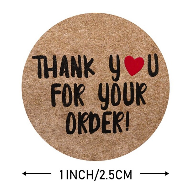 Round Stickers "THANK YOU "seal Labels Labels Stickers Scrapbooking For Package Stationery Sticker For Party Activity
