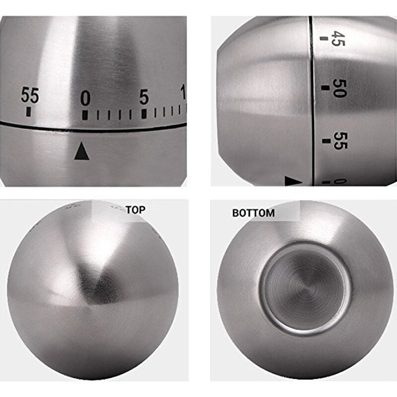 UPORS kitchen timer stainless steel egg Cooking Timer Alarm 60 Minutes
