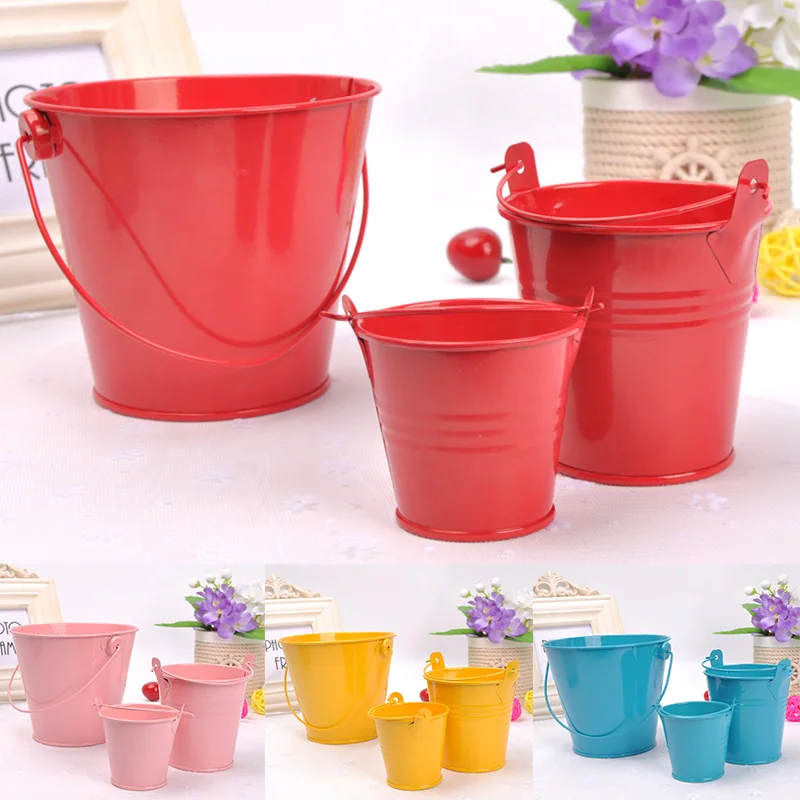 Hängande blomkruka i järn, metall, planteringshink, blomkruka, tunna, balkong, mini, förvaringskorg, heminredning, prydnadsföremål
