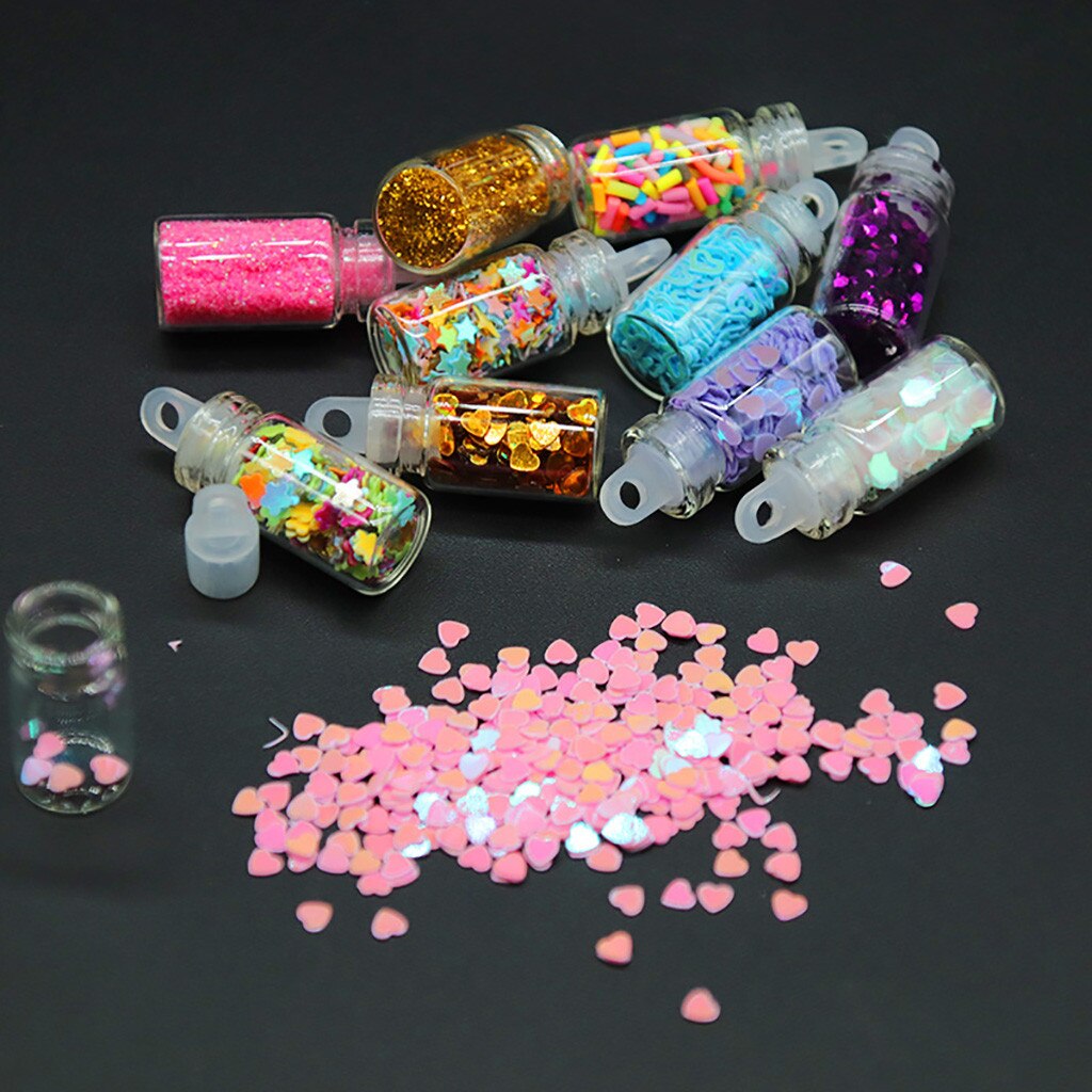 12/24Stck Pailletten/funkeln Füllstoff Weichen Schleim Spielzeug Für freundlicher Schlamm DIY Bausatz добавки для слаймов еда из китая лапша