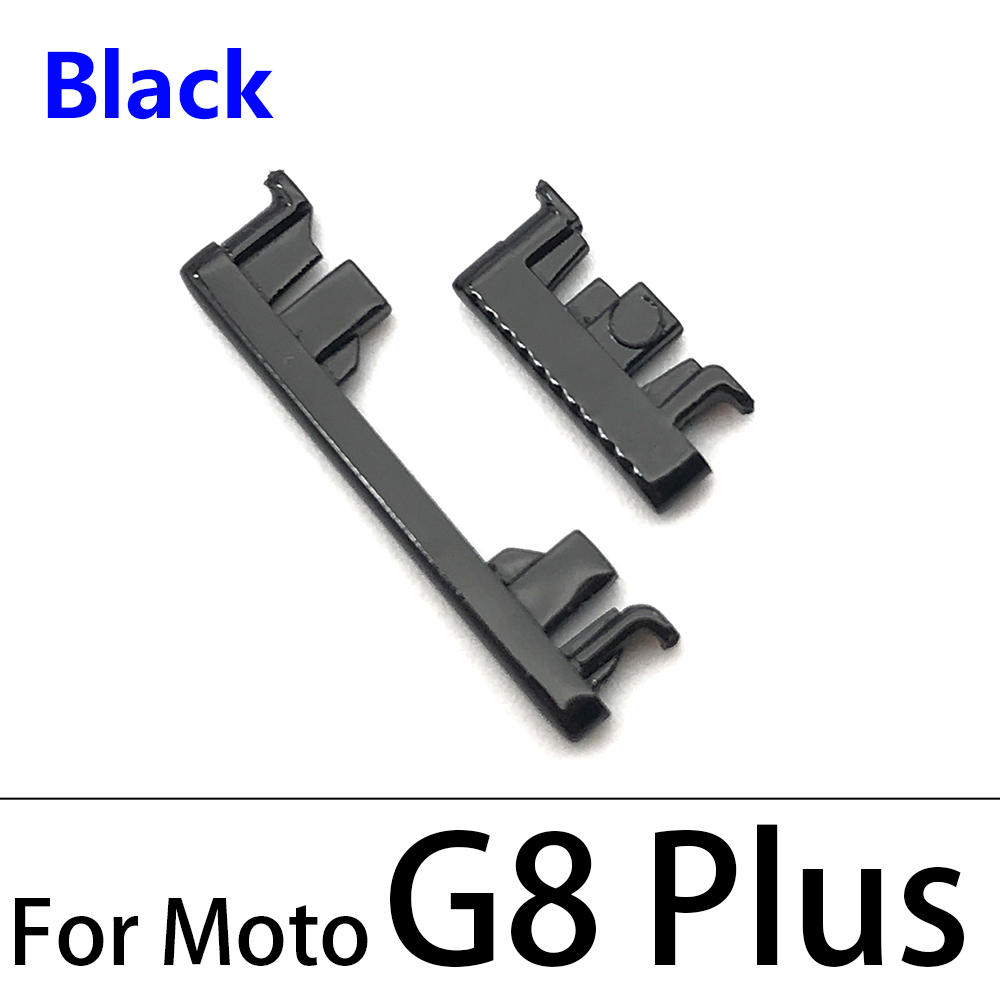 10Pcs/Lot, For Moto G9 G7 Power G8 Plus Play / G8 Power Lite Power Button ON OFF Volume Up Down Side Button Key: G8 Plus Black