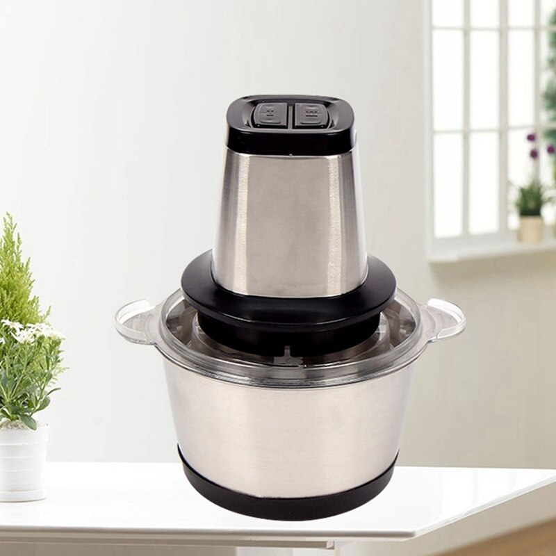 Top Food Processor Stainless Steel Meat Grinder 2L Mini Electric Food Chopper Blender Machine Kitchen Appliances,EU Plug