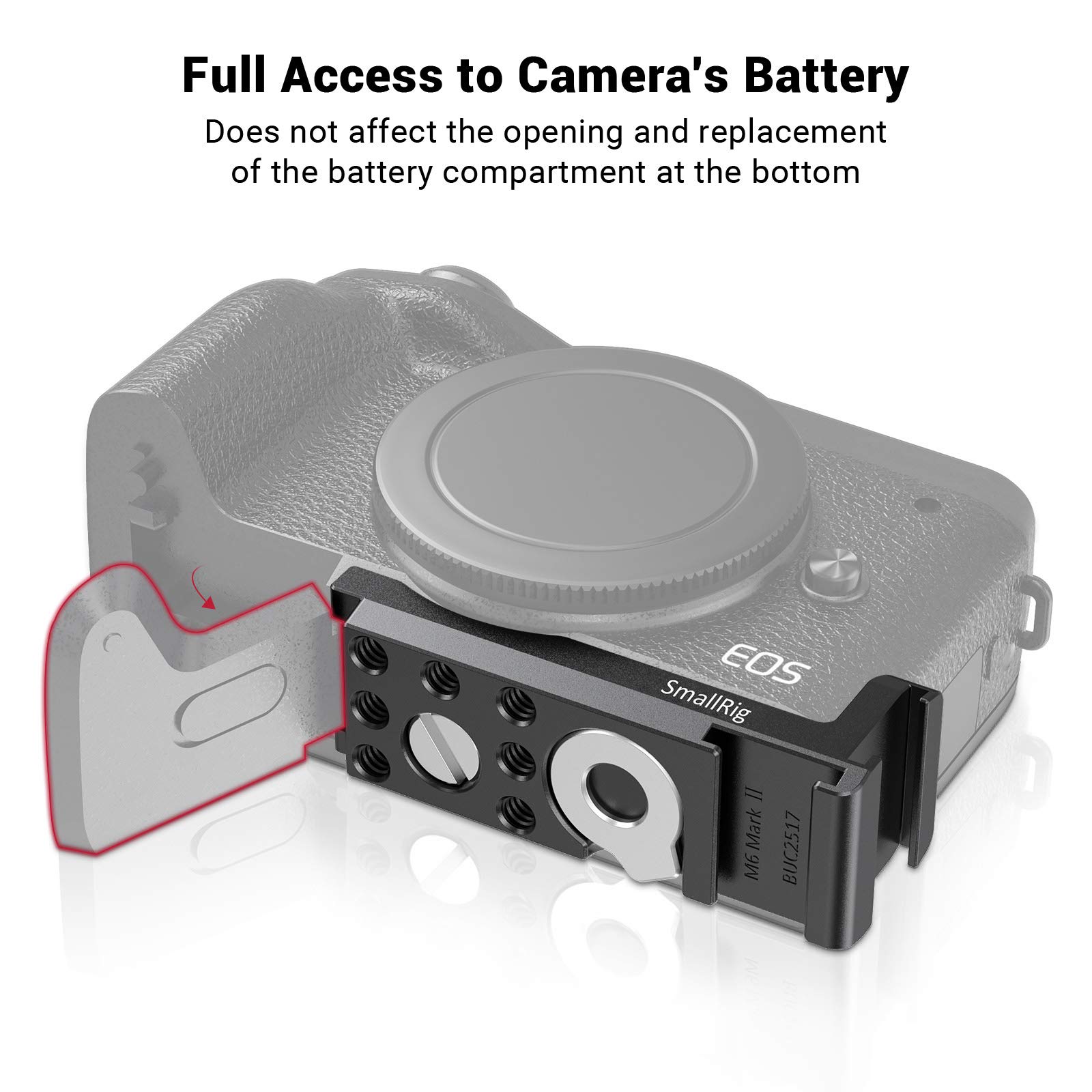 Plaque de chaussure froide pour Canon EOS M6 Mark II avec deux supports de chaussures froides-2517