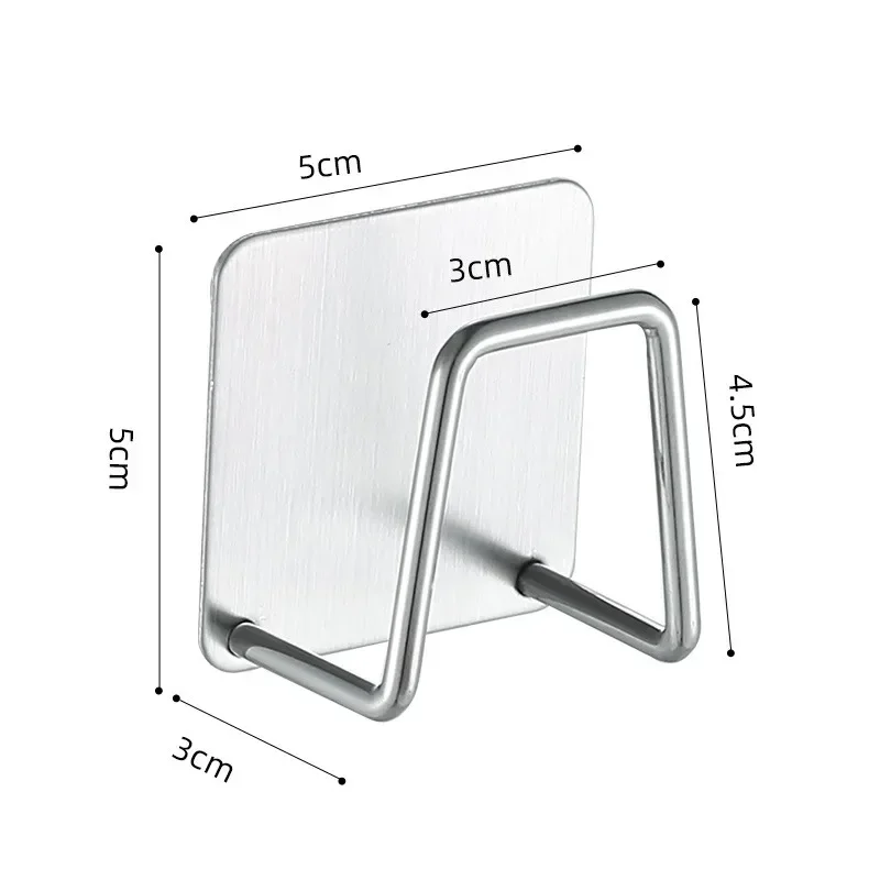 1-6 stücke Küche Edelstahl Waschbecken Schwämme Halter Selbstklebende Ablauf Trocknen Rack Regal Haushalt Wand Haken Lagerung veranstalter