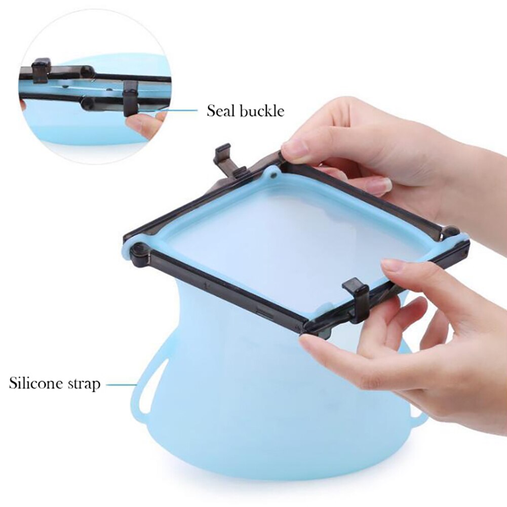Reusable Silicone Food Storage Bags Zip-lock Freezer Cooking Fresh Bag Upgrade Seal Leakproof Container Liquid Snack Storage