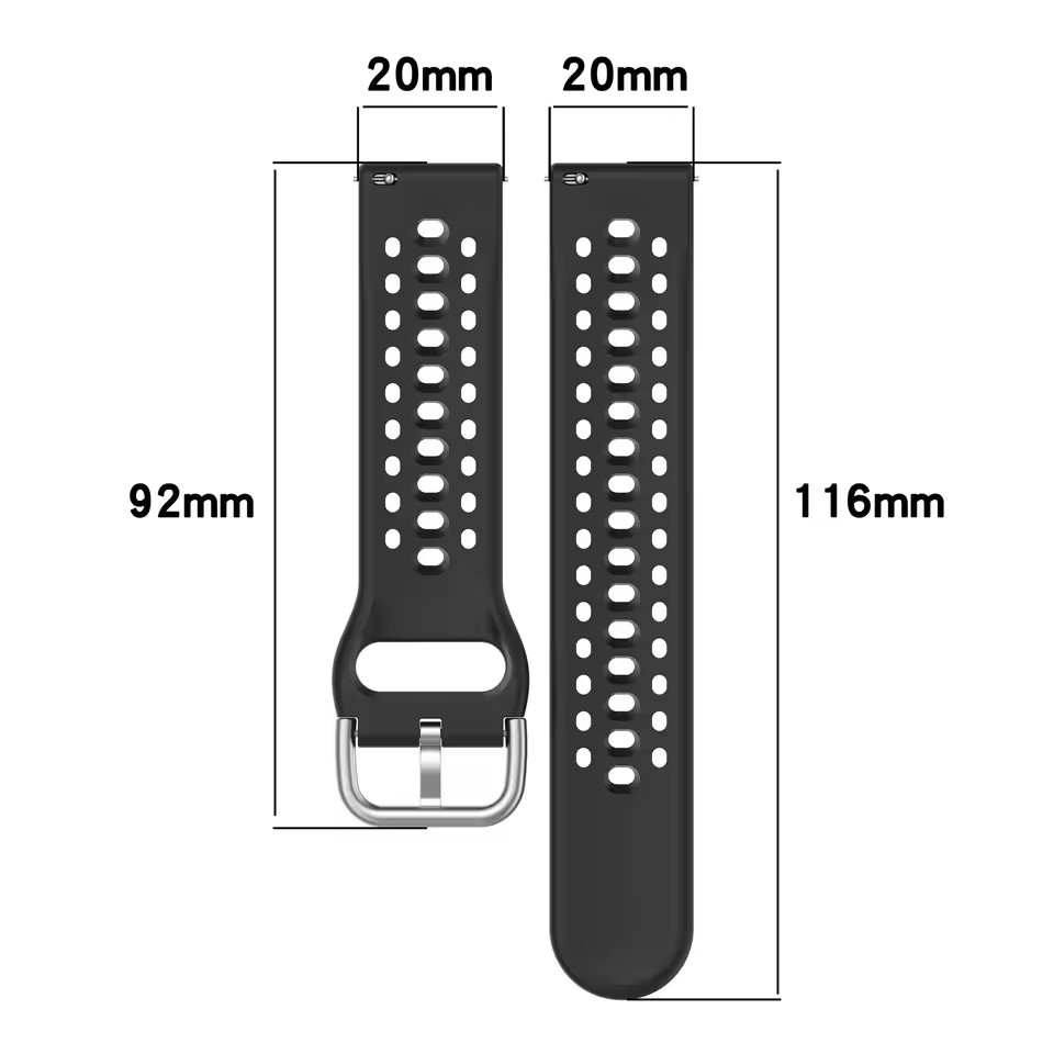 20mm Soft Silicone Watch Band for Original Amazfit Active 2 Smartwatch Strap Bracelet Active2 Watchband Sport Wristband