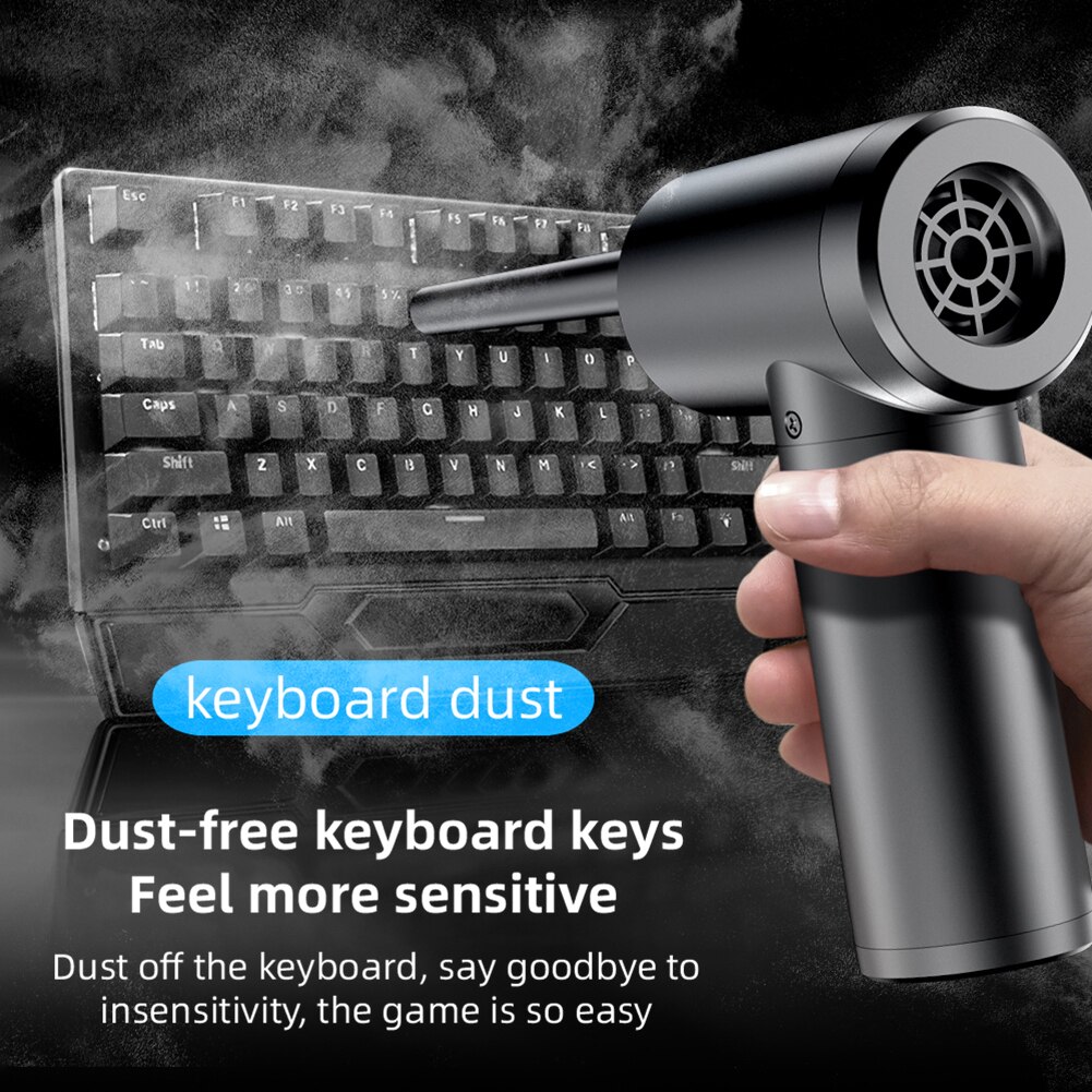 Compressed Air Can for Computers 50000RPM Wind 6000mAh Cordless Dust Blower Electric Air Blower for Car Home PC Keyboard