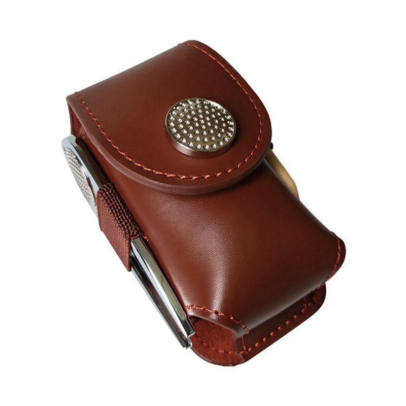 Golf Ball Bag Holder Clip Leather Waist Pack Utility Pouch Golf Training Aids with Ball Golf Accessories