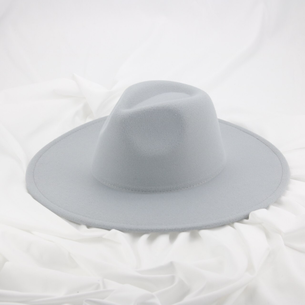 Cappelli da donna Fedora Panama tesa larga 9.5cm grigio cachi Jazz berretti da uomo abito invernale Fedora cappelli da uomo pamacao Y Tocados Para Bodas: 9