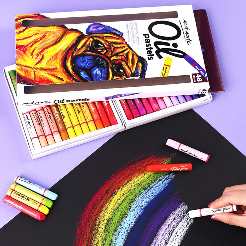 Crayons 12/24/36/48 Color Oil Pastel Water-Soluble Color Pen Graffiti Painting Pen Crayons Art Office School Supplies Crayons