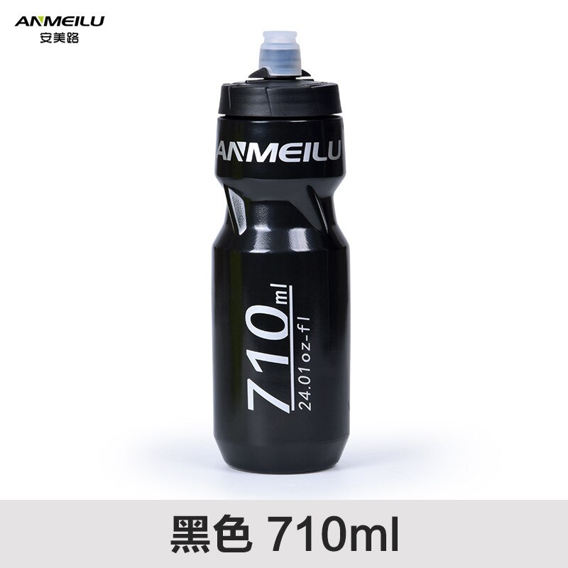 ANMEILU-botella de agua portátil para ciclismo, accesorios para deportes al aire libre, cantimplora, acampada, senderismo, Garrafa: Black-710ML