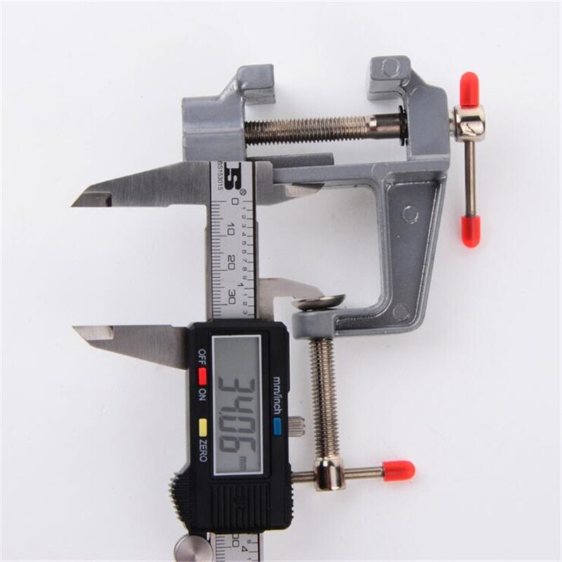 Srebrny 30mm mini imadło ze stopu aluminium imadło stołbyć winnym DIY formy rzemieślnicze naprawa narzędzia