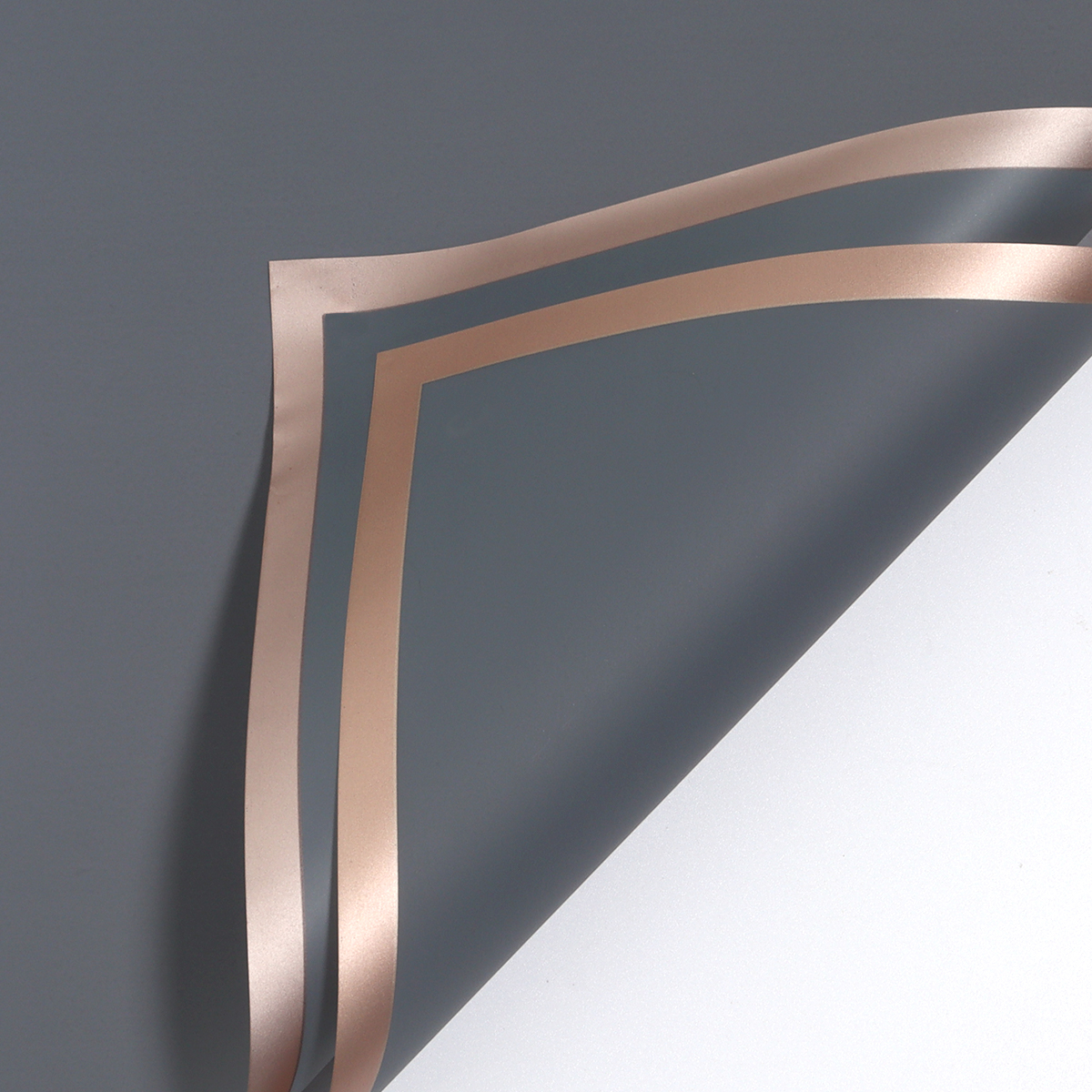 20 Stuks Plastic Boeket Inpakpapier Kleur Waterdicht Gouden Rand Jelly Film voor DIY Bloemen Party Thuis Verpakkingsbenodigdheden: Deep Blue