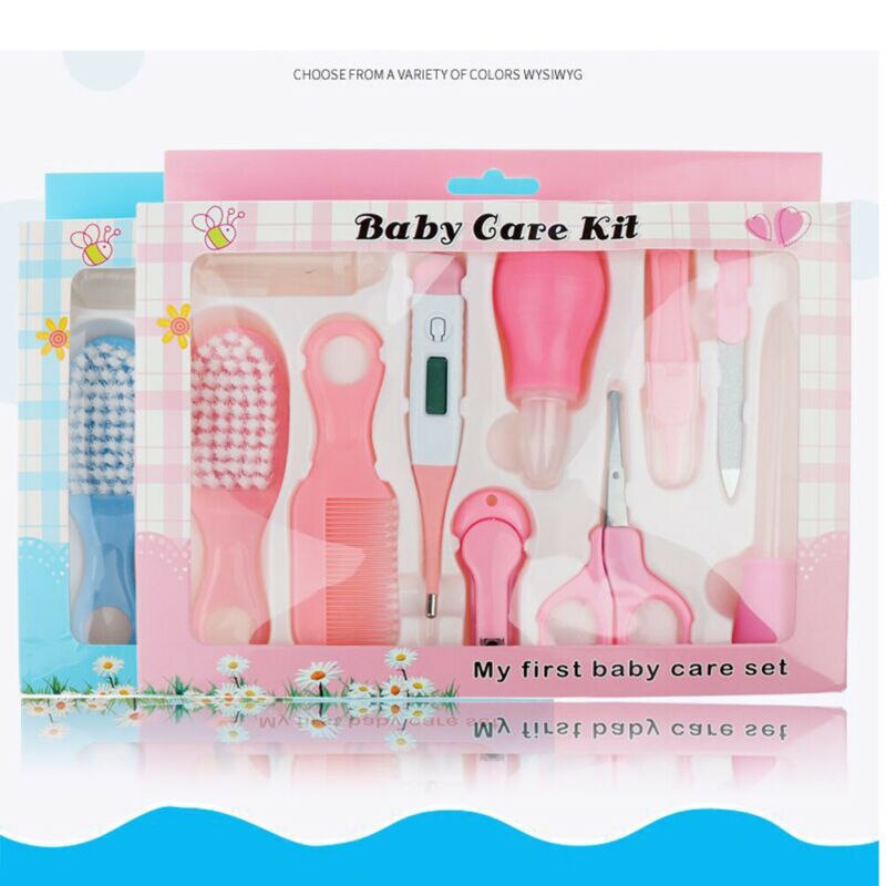 Baby nyfødt sundhedspleje sæt neglehår børste termometer kid grooming kit multifunktionelt barn toiletartikler kit baby care