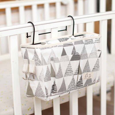 Crib Accessoires Tas Opslag Houder Bed Organizer Nachtkastje Opbergtas Wieg Bed Side Pouch Opknoping Organisator Nappy Houder Zakken: 5