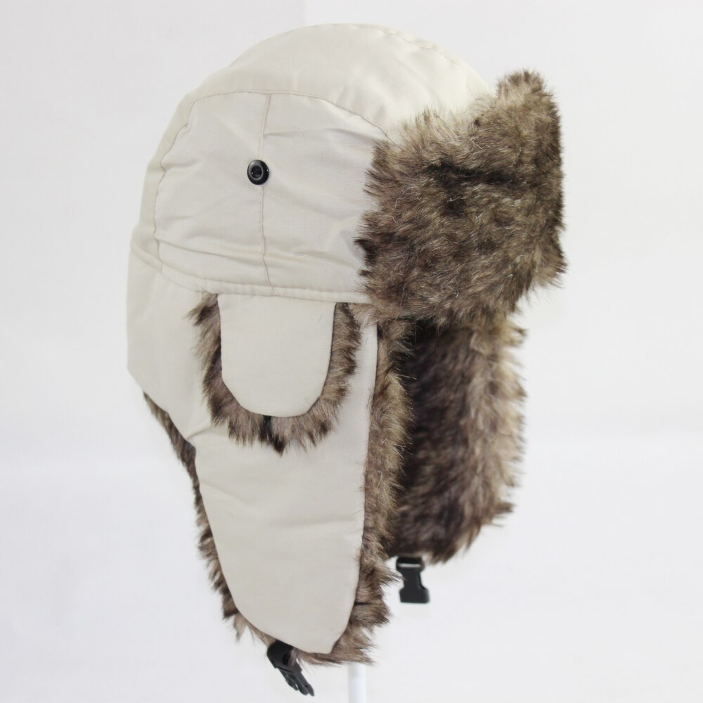 Ushanka-gorros con orejeras para hombre y mujer, gorro cálido ruso con orejeras, cazador piel, a prueba de agua, sombrero de esquí, Unisex: B