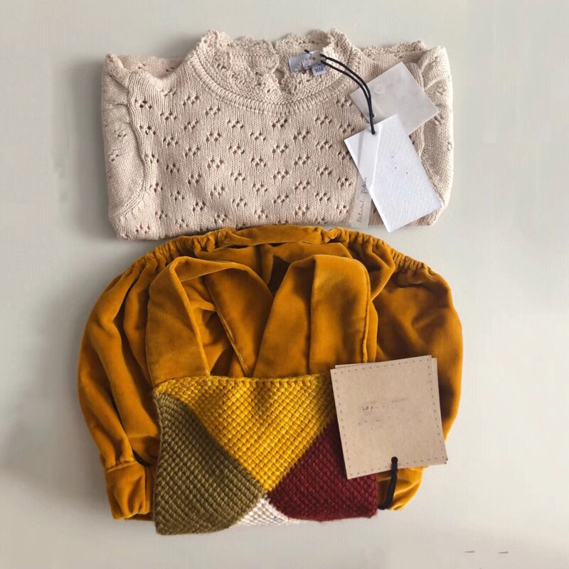 En Stock automne enfant en bas âge fille pull vêtements d'hiver évider doux tricoté pull noël bébé vêtements haut chandails