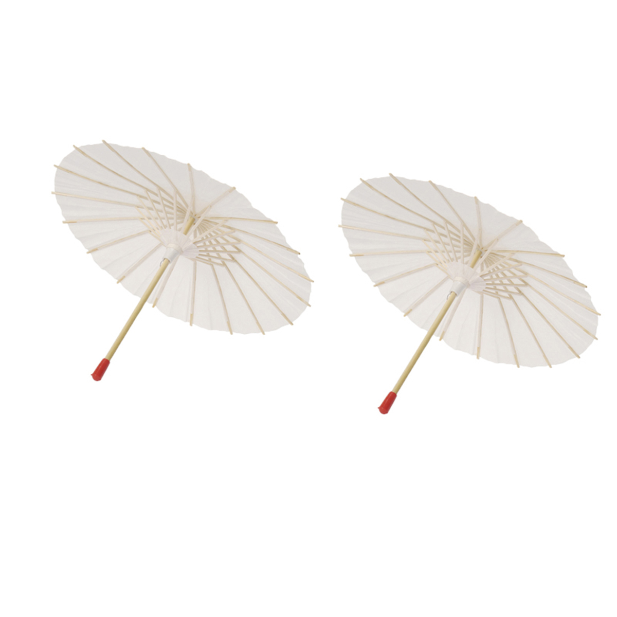 Parasol de papel blanco decorativo, paraguas de papel chino japonés para Baby Shower, aniversario, boda y cumpleaños, 2 uds.