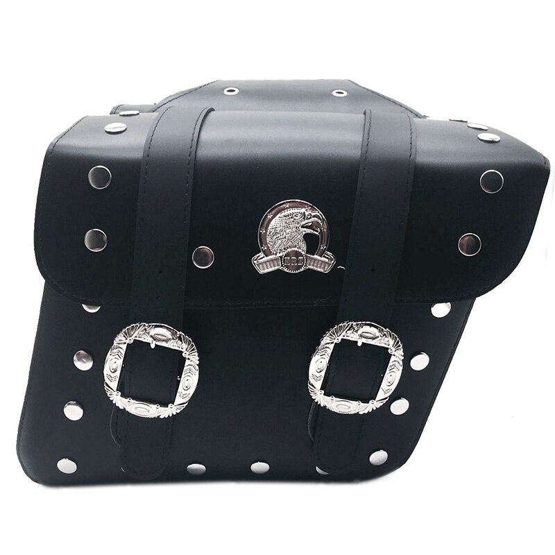 A-Pro Fringed Pannier Bag Pair Saddle Bag Luggage custom chopper Travel Bag Black