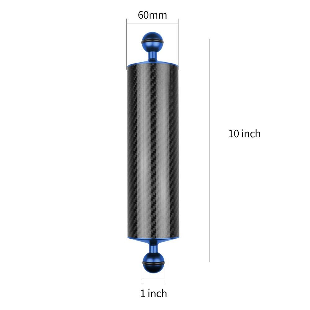 XT-XINTE In Fibra di Carbonio Galleggiante Salvagente Braccio Acquatici Dual Palla Galleggiante Braccio Diving Macchina Fotografica Subacquea Diving Vassoio per Gopro Smartphon: D60MM 10inch Blue