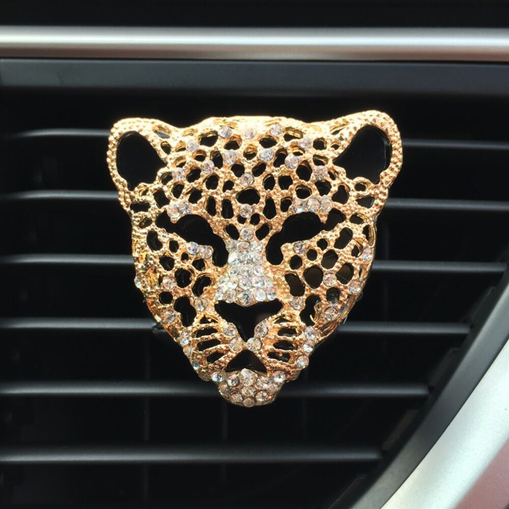 Clip de Perfume para coche, ambientador de fragancia modelo Tiger de diamante, salida, accesorio de decoración Interior, difusor,