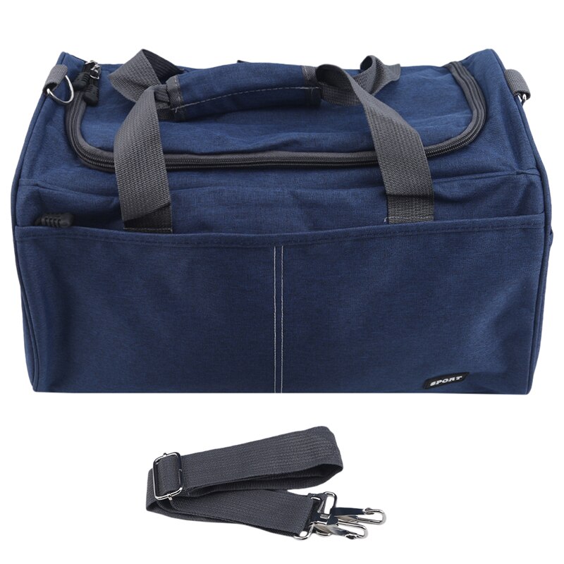 Bolso de viaje multifuncional para hombre y mujer, bolsa de viaje de gran capacidad, Oxford, para fin de semana: Blue S