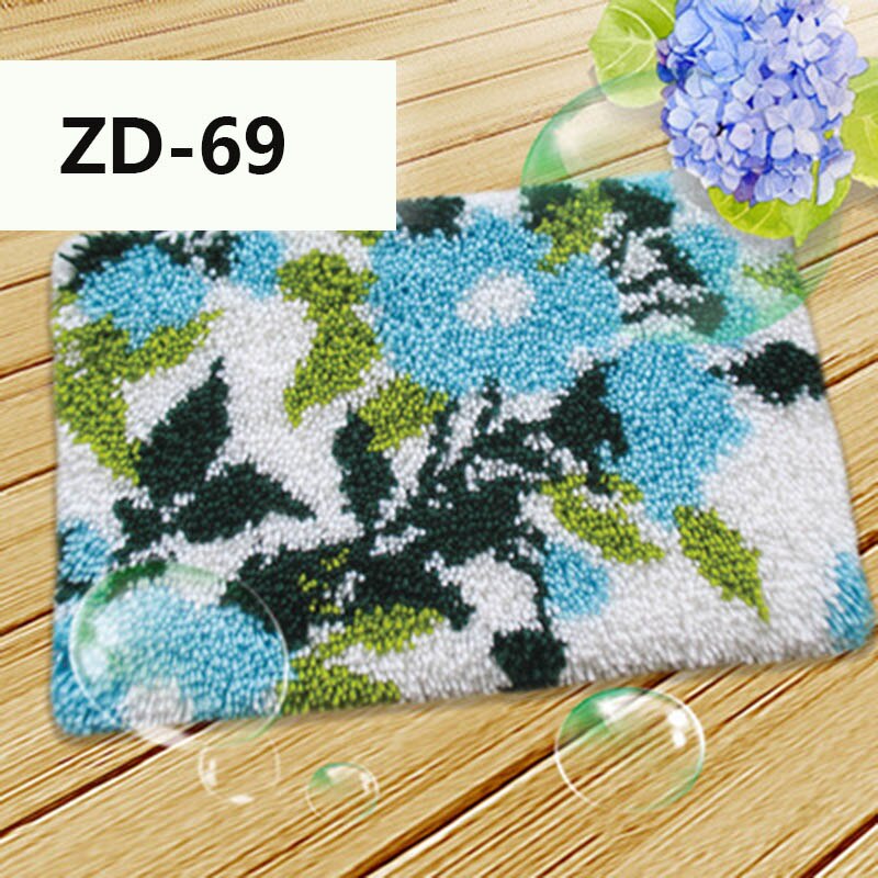 Latch-Hook-Rug Carpet Segment Embroidery Material Package DIY Handcraft Carpet Embroidered Accessories latch-hook-mat Rug Kit: 69
