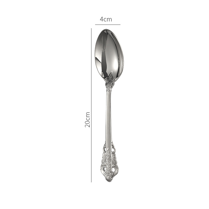 Luxus Palace Besteck Set Edelstahl Steak Messer Gabel Hause Komplette Geschirr Kaffee Löffel Teelöffel Küche Utensilien: Freier Raum