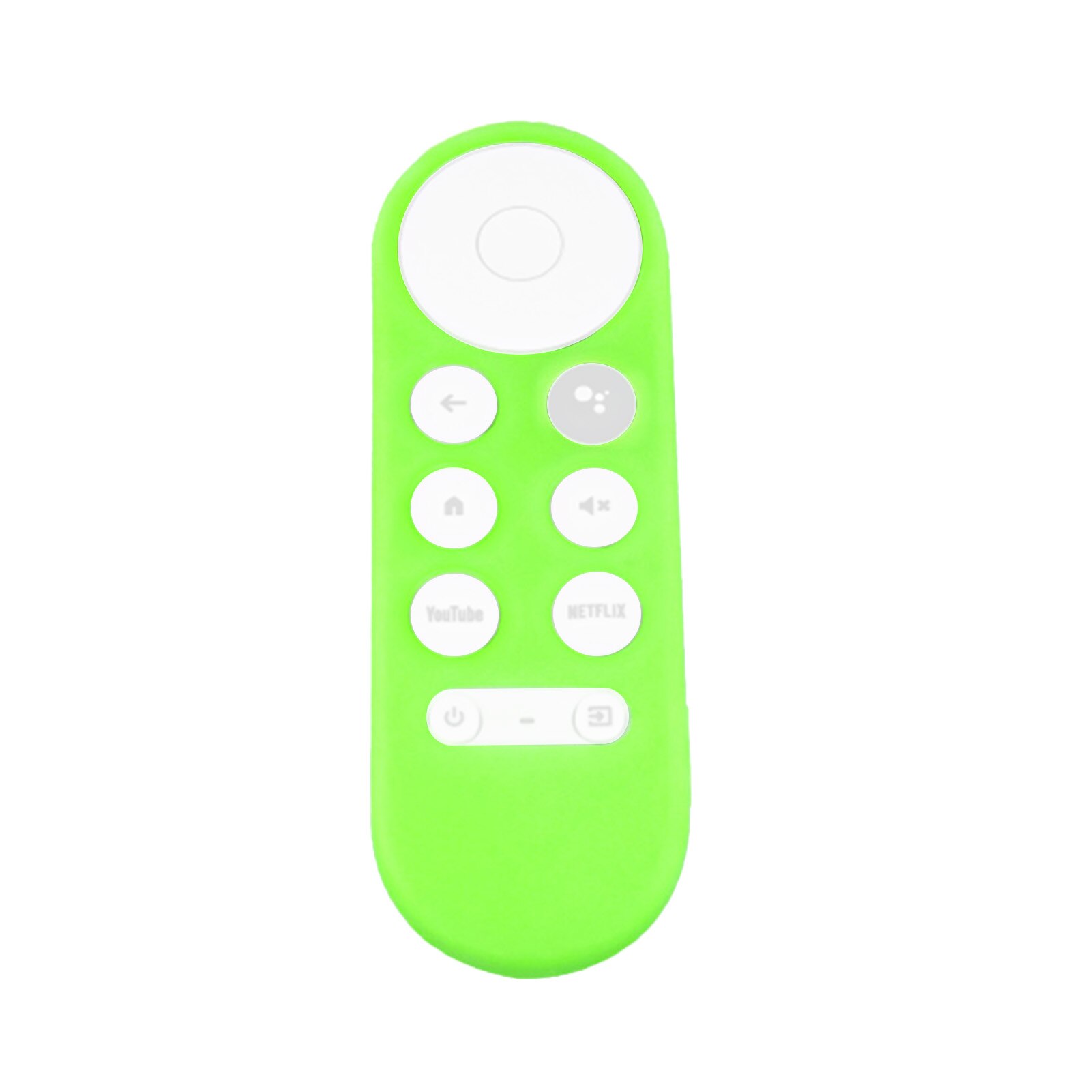 Silicone Case For Chromecast For -Google TV Voice Remote Shockproof Protective Cover For Chromecast Voice Remote: Fluorescent Green