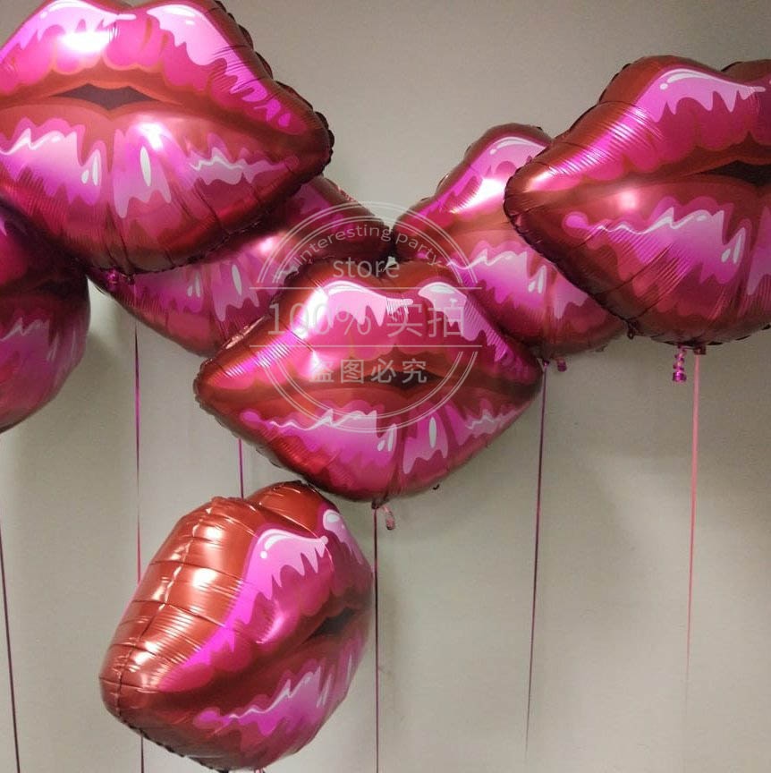 1/3 Stuks 75*75 Cm Lip Folie Ballonnen Liefde Globos Roze Rode Lippen Ballon Voor Valentijnsdag dag Verjaardag Helium Ballon Bruiloft Decor