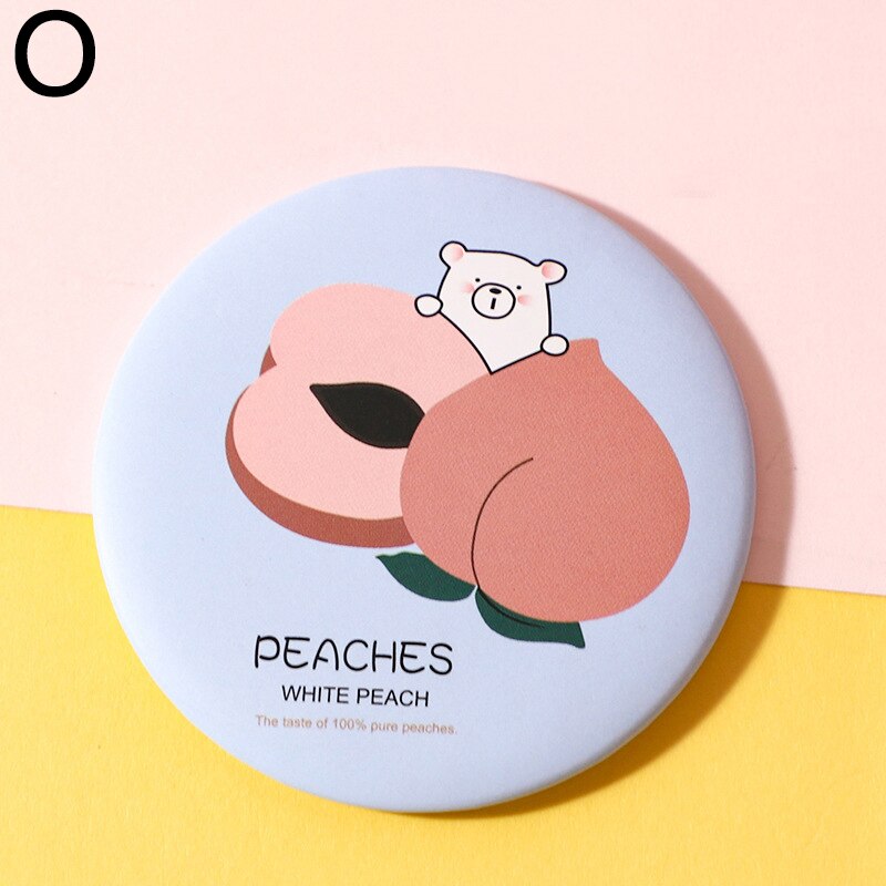 Multi Styles Portable Hand Mirror Mini Makeup Mirror Round Compact Pocket Mirror Travel Accessories Women Girl Cosmetic Tool: O