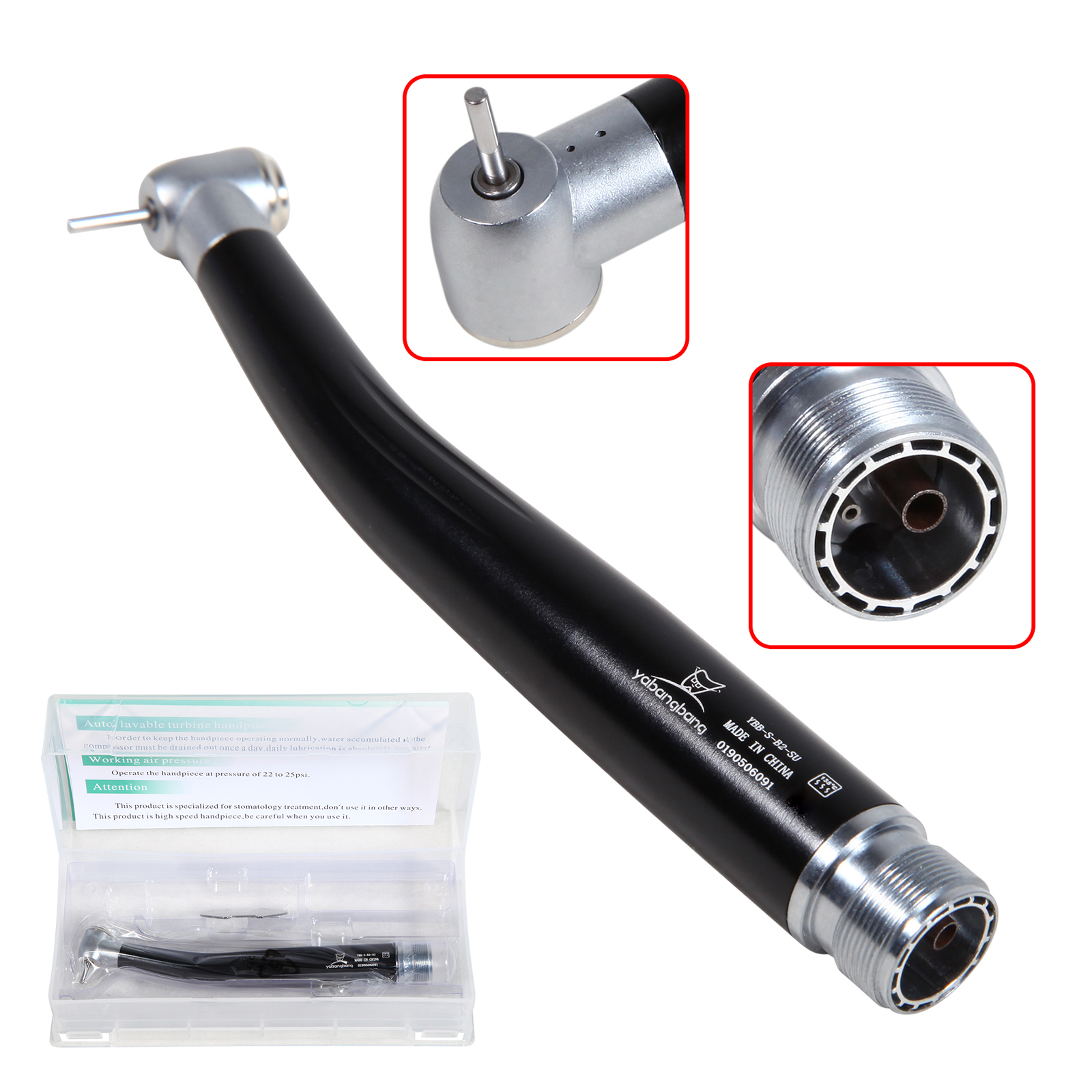 2/4Holes Dental High Speed Handpiece Push Button Standard Head Air Turbine Single Water Spring Rotor/Cartridge: PURPLE