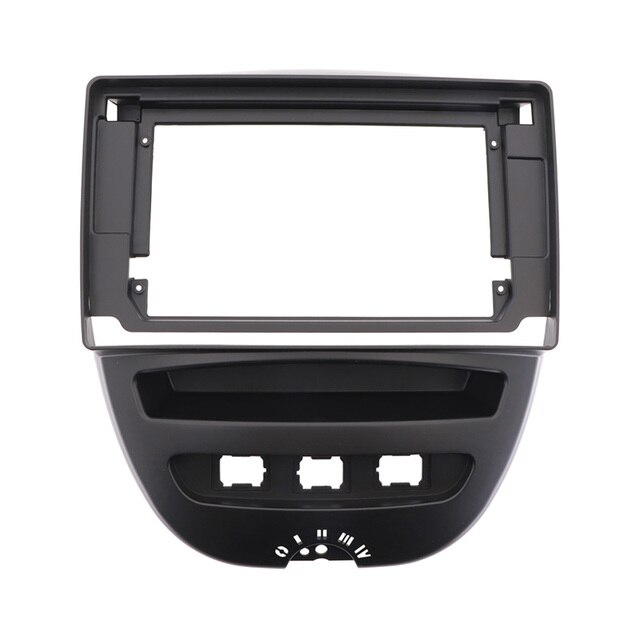 Double 2 Din Car Radio Frame Voor Toyota Aygo Citroen C1 Peugeot 107 2005 Fascia Dash Kit Dvd radio Panel Stereo Cover: 10.1 Inch