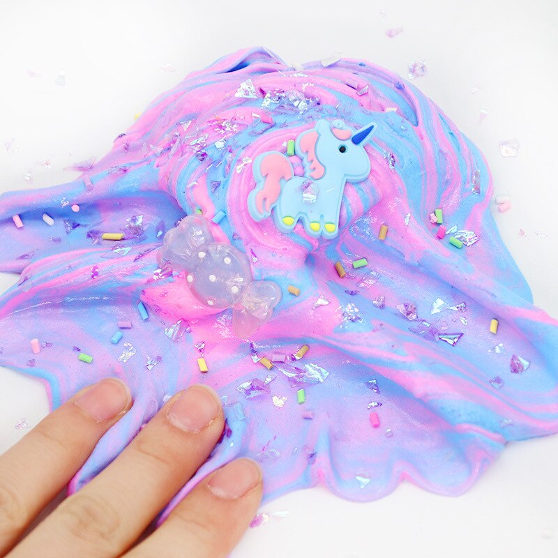 60Ml Eenhoorn Bladerdeeg Slime Plastic Klei Lichte Klei Kleurrijke Modellering Polymeer Klei Zand Pluizige Licht Plasticine Gum Voor Handgemaakte speelgoed