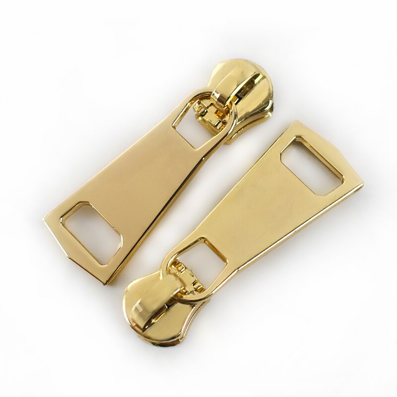 Meetee 5pcs 8# 15# Resin Zipper Silder for Resin Zips Head Metal Puller for Jacket Zip Repair Kits DIY Garment Sew Zipper Silder: No15Gold