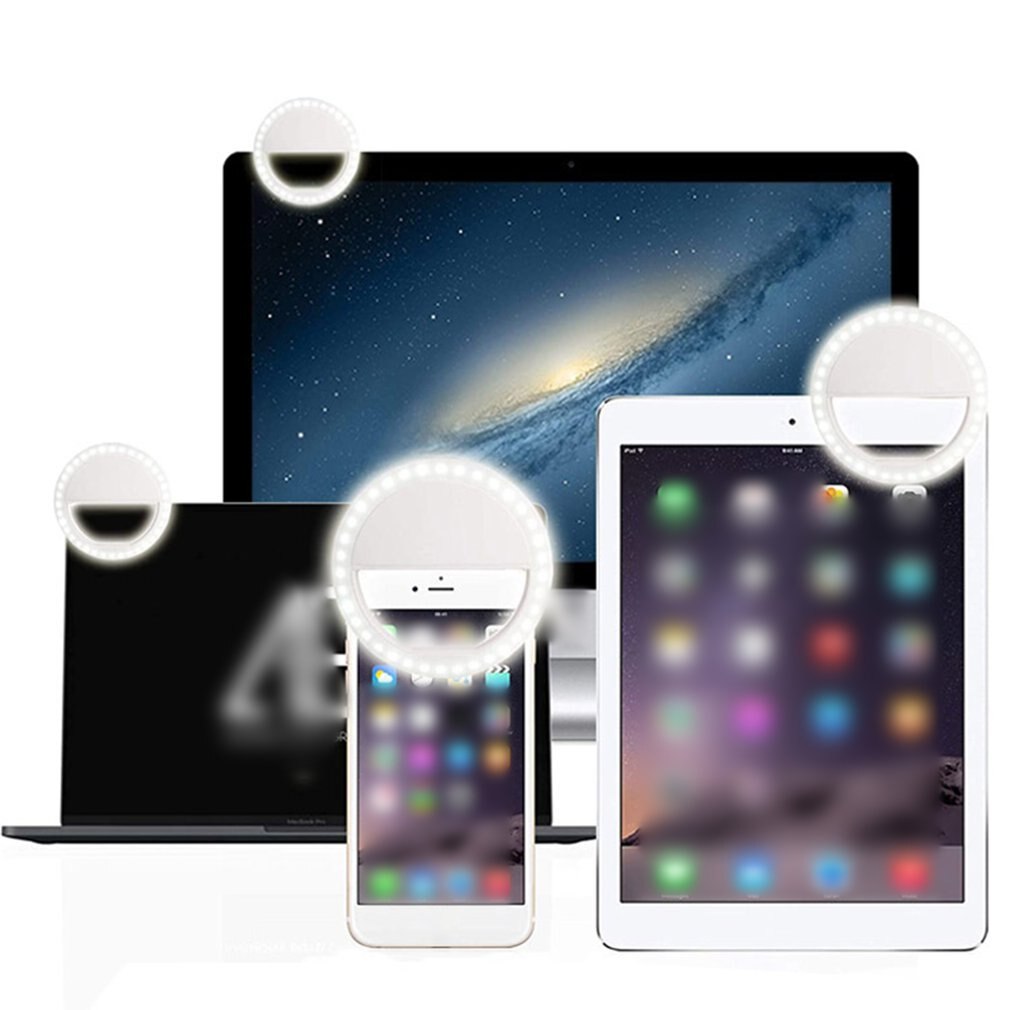 Selfie ringlicht mobiele telefoon ronde lichtclip selfie vullicht draagbare telefoon led ringlicht selfie vullicht