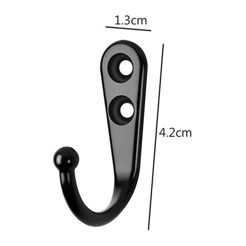 Heavy Duty Alloy Hooks with Screws Wall Mounted Hanging Hangers for Coat Towel Bags Cups Hook Home Storage Rack Holder